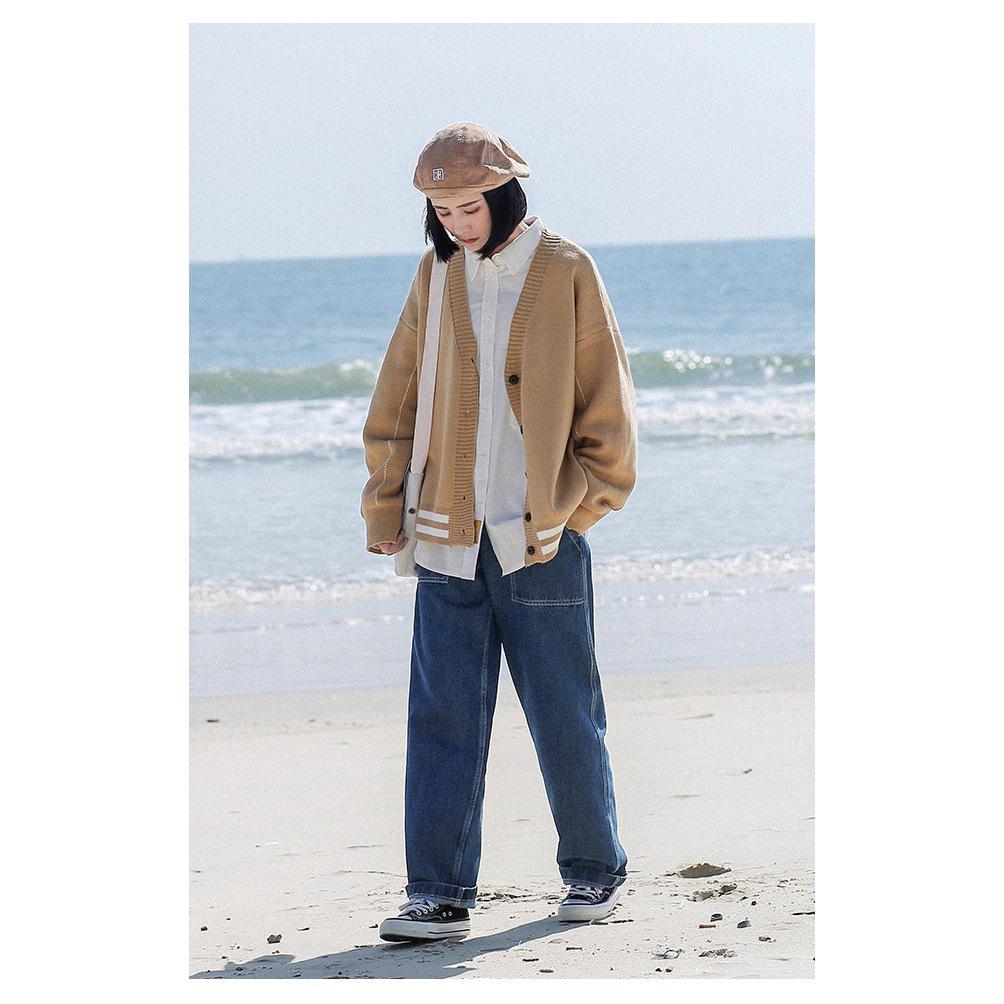 Men's Loose-Fit Straight-Leg Workwear Denim Jeans 4