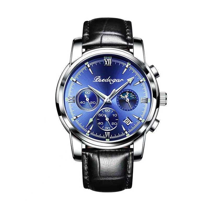 Men's Multi-functional Fashion Quartz Business Steel Belt Wrist Watch 29