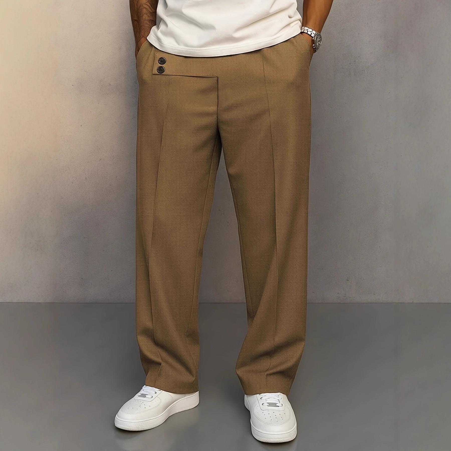 Mens Straight-leg Loose-fit Casual Pants 5