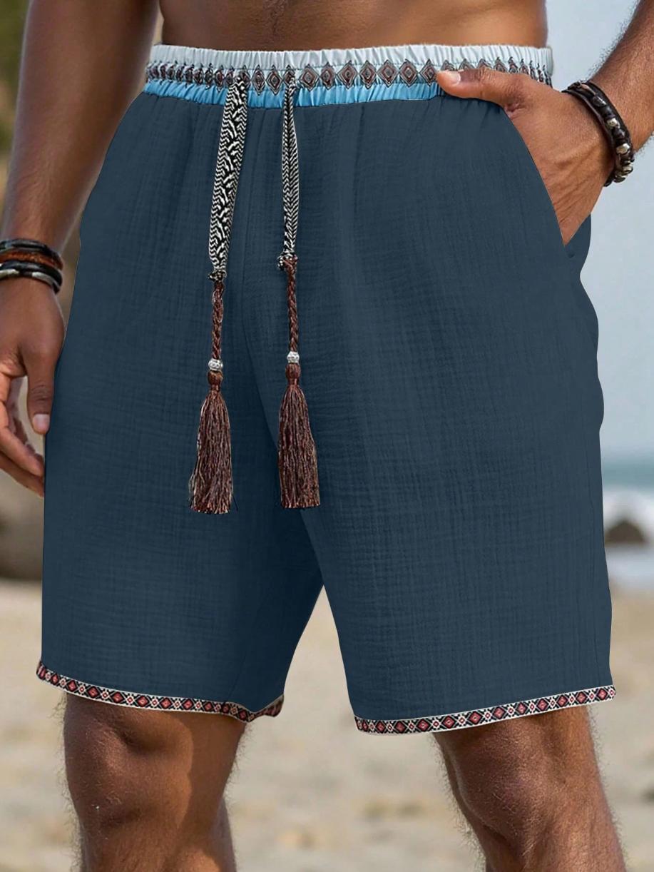 Loose-fitting Breathable Beach Pants With A Trendy Ethnic-style Drawstring Design 10