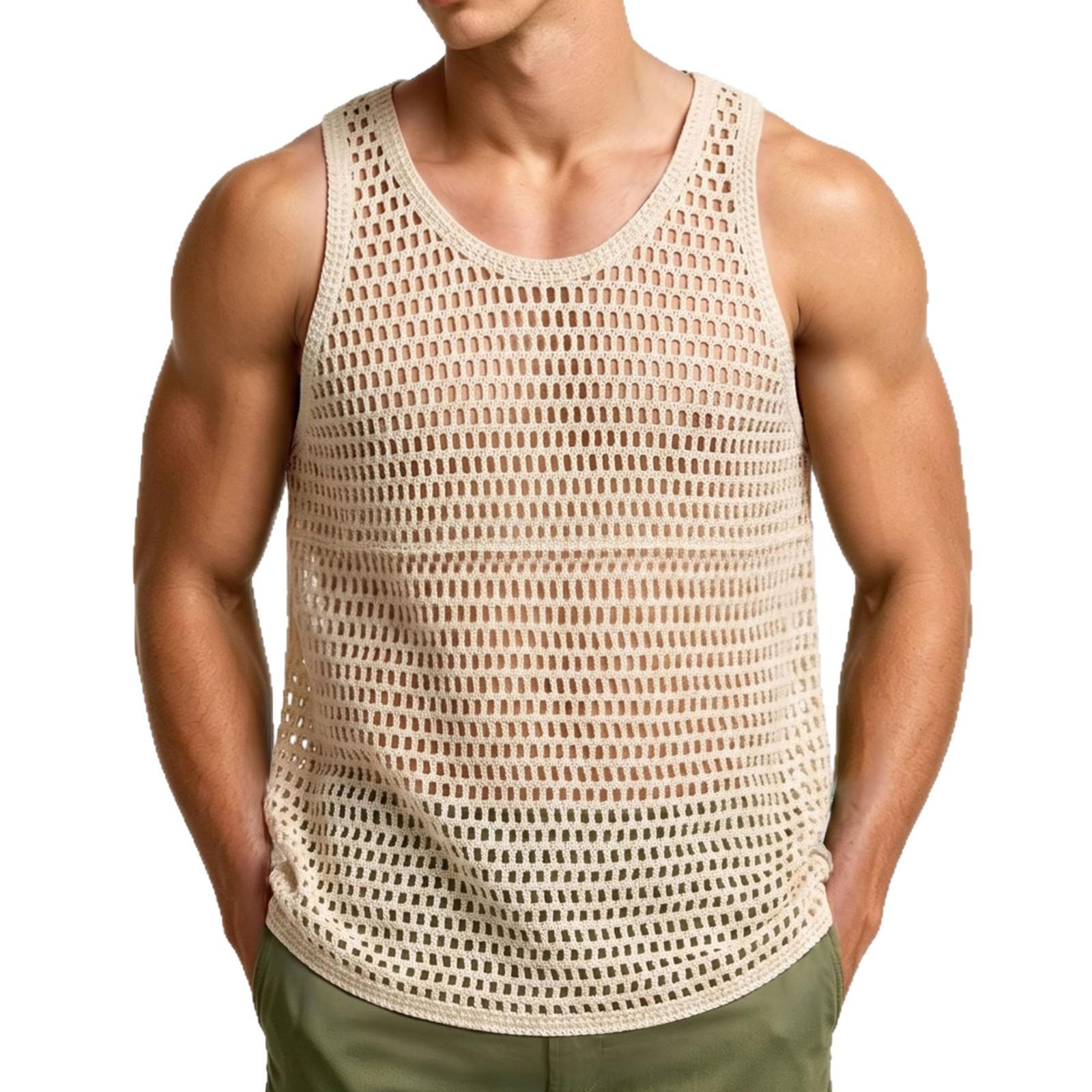 Fitness All-Match Mesh Sleeveless Top Men's Clothing 5
