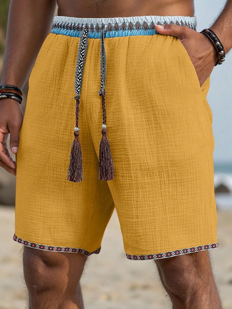 Loose-fitting Breathable Beach Pants With A Trendy Ethnic-style Drawstring Design 9