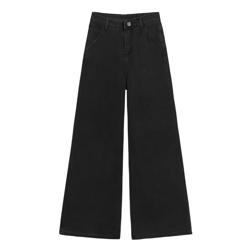 Black High Waisted Wide Leg Jeans 4
