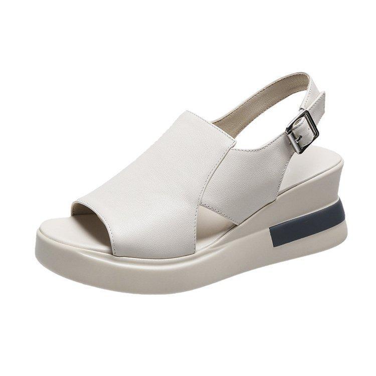Women's Platform Wedge Shoes - Fishmouth Style Summer Sandals 4