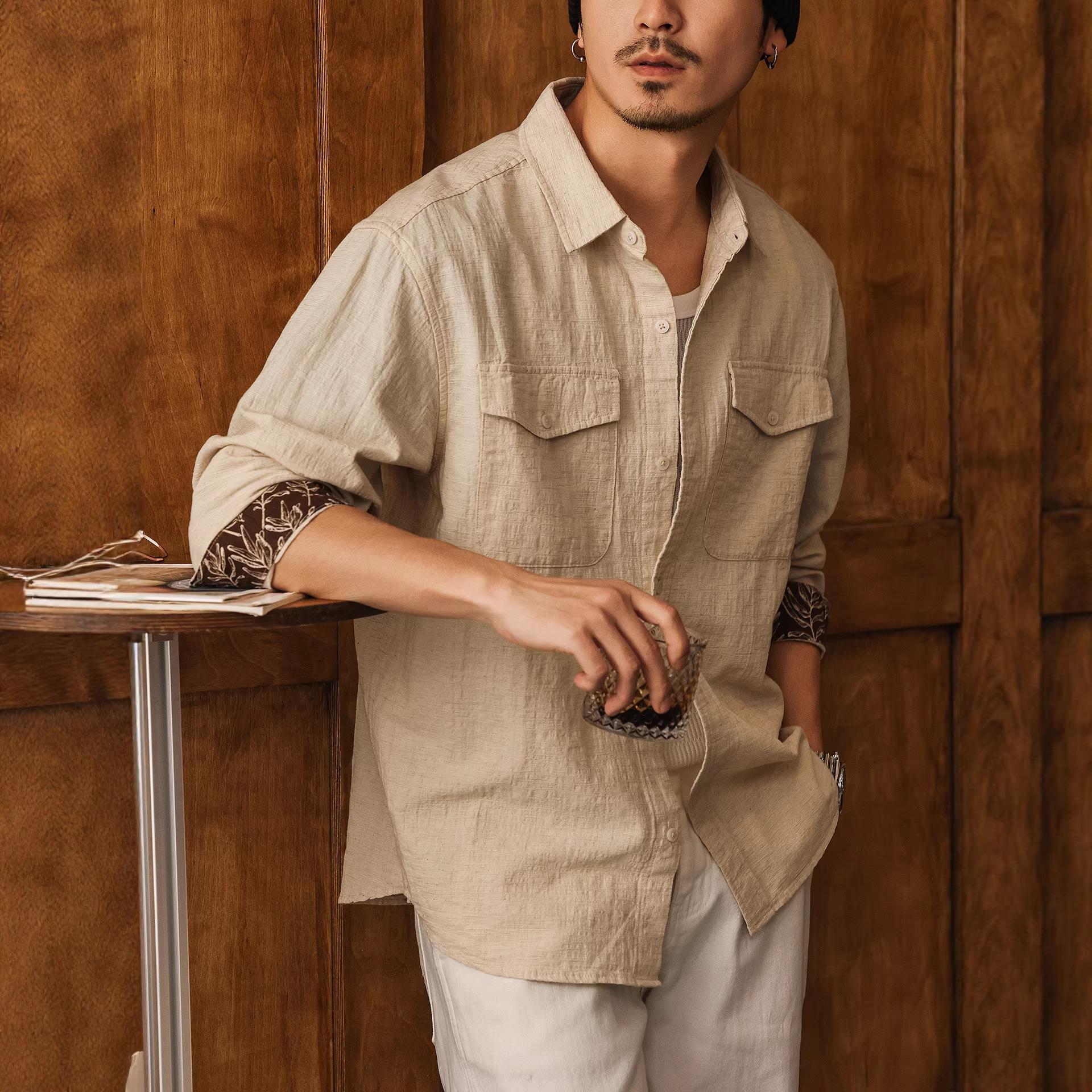 Old Money Style Vintage Linen Shirt 3