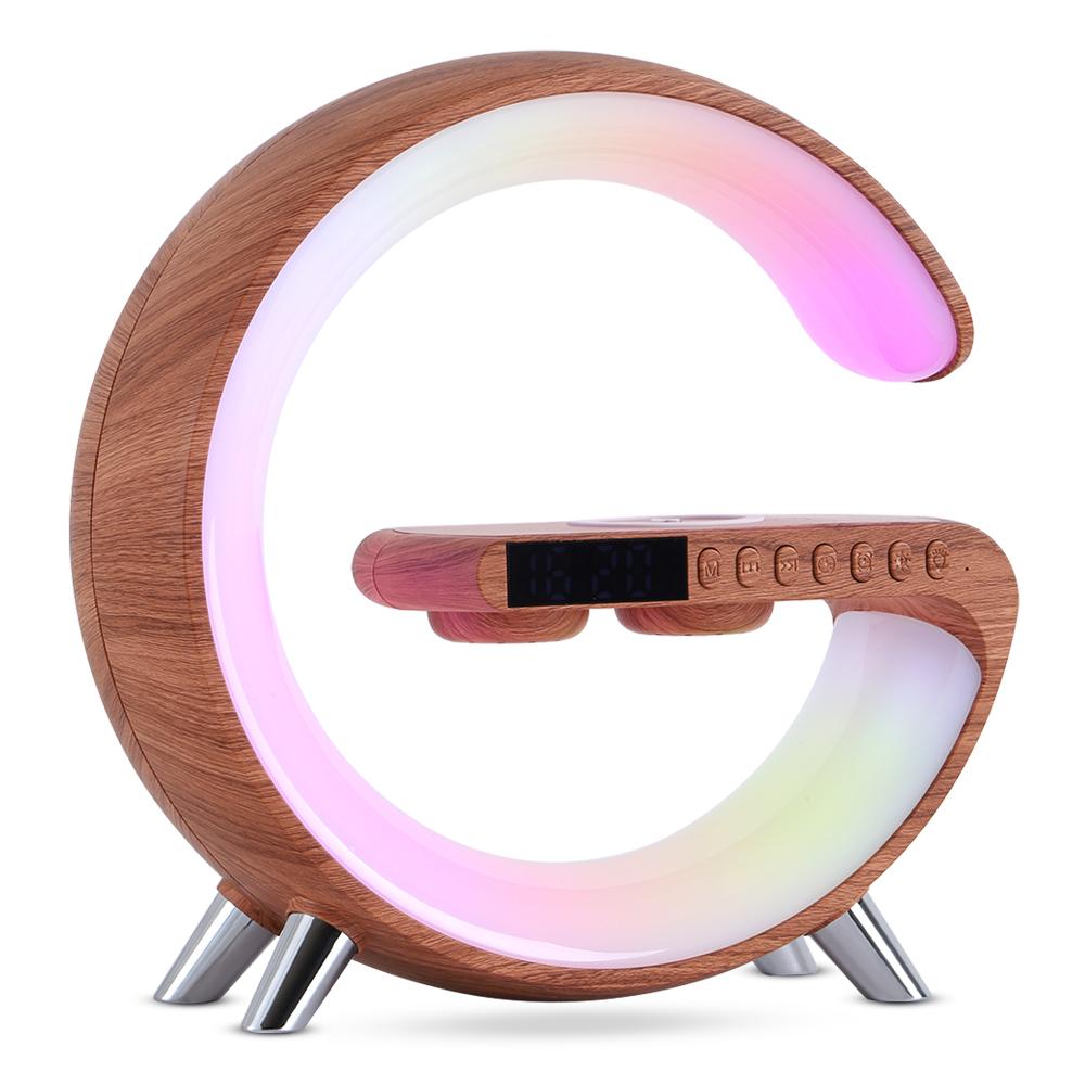 New Intelligent G Shaped LED Lamp Bluetooth Speake Wireless Charger Atmosphere Lamp App Control For Bedroom Home Decor 31