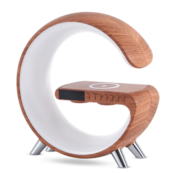 New Intelligent G Shaped LED Lamp Bluetooth Speake Wireless Charger Atmosphere Lamp App Control For Bedroom Home Decor 32