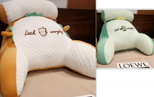 Sofa Fluffy Cushion Luncheon Pillow Triangle Reading Cushion Bedside Soft Large Backrest Lumbar Cushion Office Chair Cushion 30
