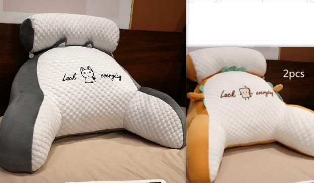 Sofa Fluffy Cushion Luncheon Pillow Triangle Reading Cushion Bedside Soft Large Backrest Lumbar Cushion Office Chair Cushion 56