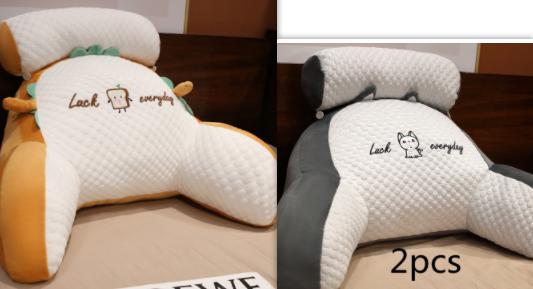 Sofa Fluffy Cushion Luncheon Pillow Triangle Reading Cushion Bedside Soft Large Backrest Lumbar Cushion Office Chair Cushion 53