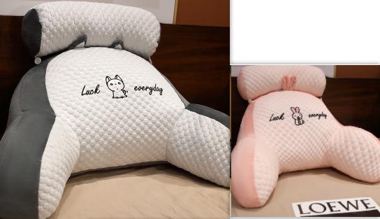 Sofa Fluffy Cushion Luncheon Pillow Triangle Reading Cushion Bedside Soft Large Backrest Lumbar Cushion Office Chair Cushion 44