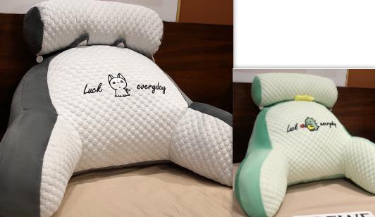 Sofa Fluffy Cushion Luncheon Pillow Triangle Reading Cushion Bedside Soft Large Backrest Lumbar Cushion Office Chair Cushion 45