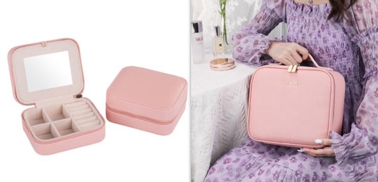 Smart LED Cosmetic Case With Mirror Cosmetic Bag Large Capacity Fashion Portable Storage Bag Travel Makeup Bags 12