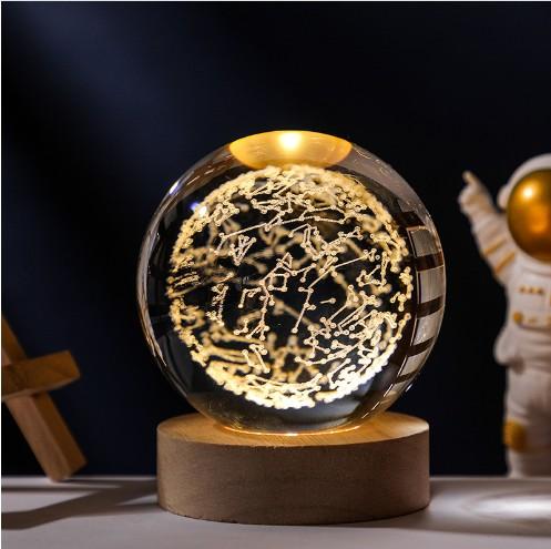 Luminous Starry Sky And Planets Moon Moon Crystal Ball Small Night Lamp Projection Ambience Light Creative Gift New Strange Gift 36