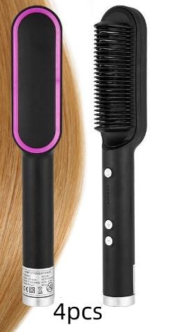 New 2 In 1 Hair Straightener Hot Comb Negative Ion Curling Tong Dual-purpose Electric Hair Brush 49