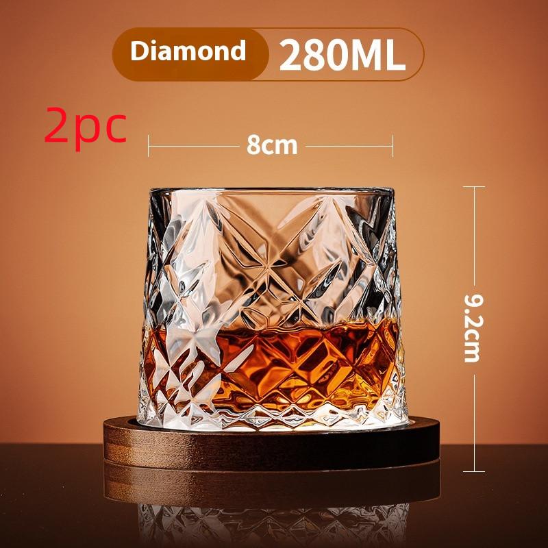 Household Tumbler Glass Spinning Creative Wine Glass With Base 16