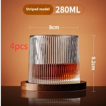Household Tumbler Glass Spinning Creative Wine Glass With Base 23