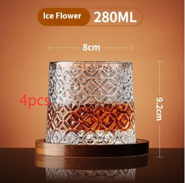 Household Tumbler Glass Spinning Creative Wine Glass With Base 22