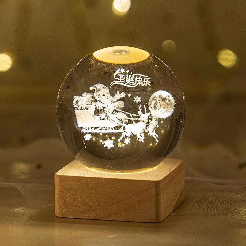 Luminous Starry Sky And Planets Moon Moon Crystal Ball Small Night Lamp Projection Ambience Light Creative Gift New Strange Gift 38