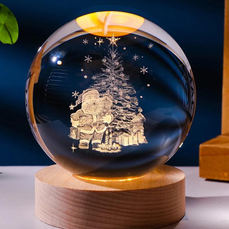 Luminous Starry Sky And Planets Moon Moon Crystal Ball Small Night Lamp Projection Ambience Light Creative Gift New Strange Gift 39