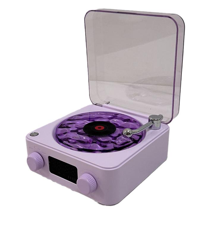 Retro Turntable Speaker Wireless Bluetooth-compatible 5.0 Vinyl Record Player Stereo Sound With White Noise RGB Projection Lamp Effect 13