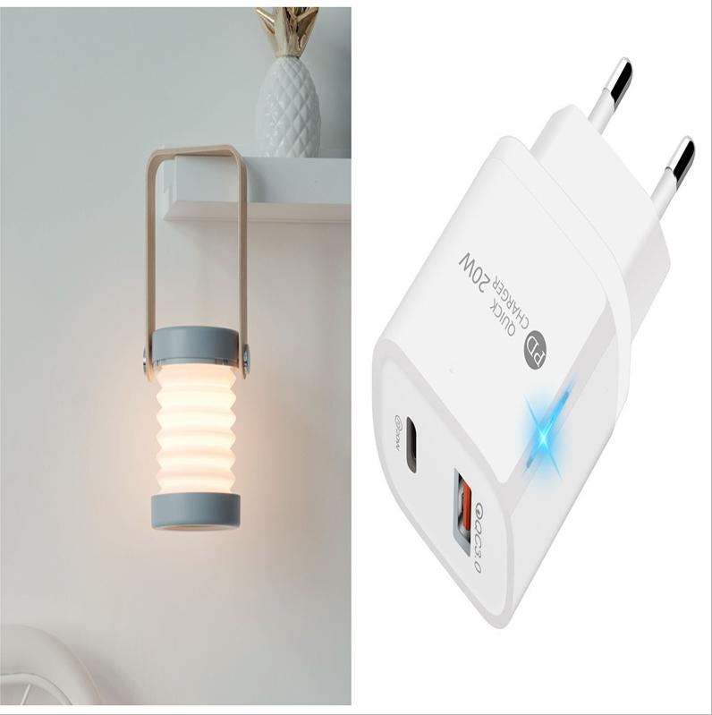 Foldable Touch Dimmable Reading LED Night Light Portable Lantern Lamp USB Rechargeable For Home Decor 22