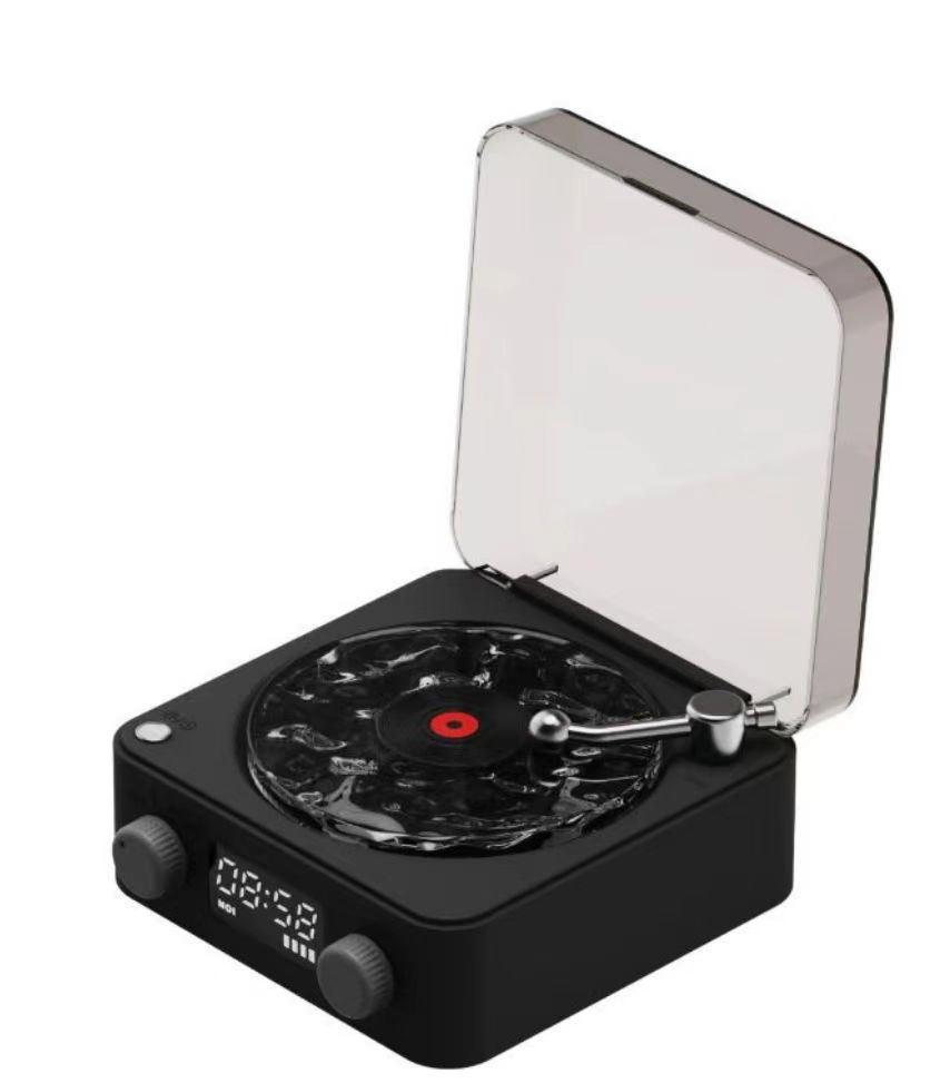 Retro Turntable Speaker Wireless Bluetooth-compatible 5.0 Vinyl Record Player Stereo Sound With White Noise RGB Projection Lamp Effect 15