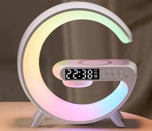 New Intelligent G Shaped LED Lamp Bluetooth Speake Wireless Charger Atmosphere Lamp App Control For Bedroom Home Decor 36