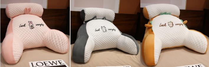Sofa Fluffy Cushion Luncheon Pillow Triangle Reading Cushion Bedside Soft Large Backrest Lumbar Cushion Office Chair Cushion 62