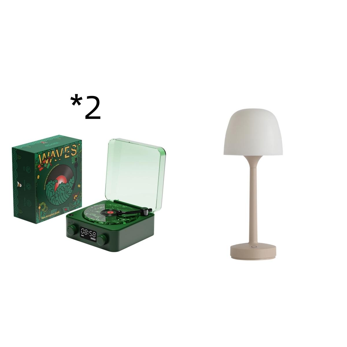Retro Turntable Speaker Wireless Bluetooth-compatible 5.0 Vinyl Record Player Stereo Sound With White Noise RGB Projection Lamp Effect 27