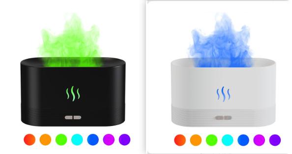 Aroma Diffuser With Flame Light Mist Humidifier Aromatherapy Diffuser With Waterless Auto-Off Protection For Spa Home Yoga Office 21