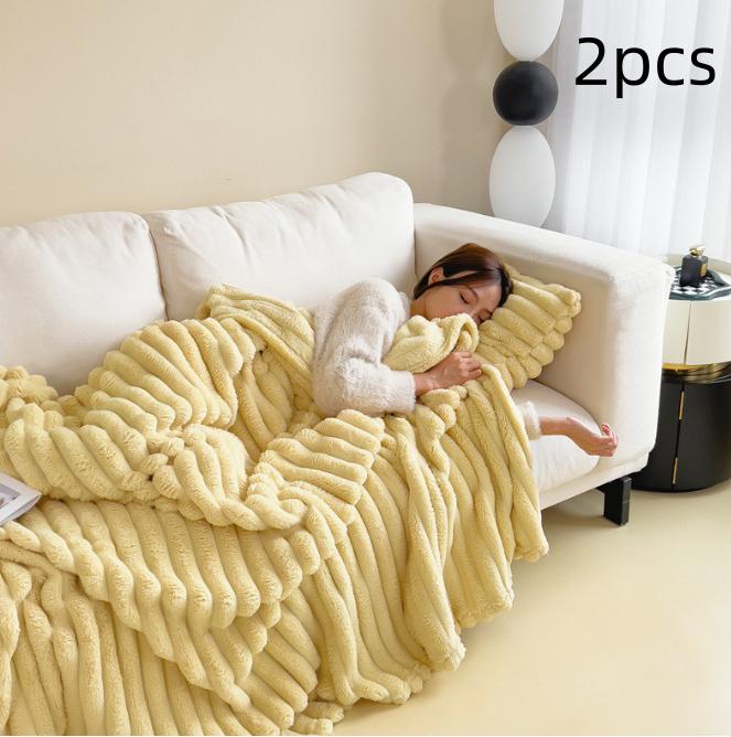 Soft Wind Bubble Velvet Blanket Warm Solid Rabbit Fur Blankets Double-sided Thickening Cover Throw Warm Fur Blanket 16
