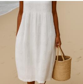 Sleeveless Casual Print Temperament Long Dress Dress Slim Fit 14