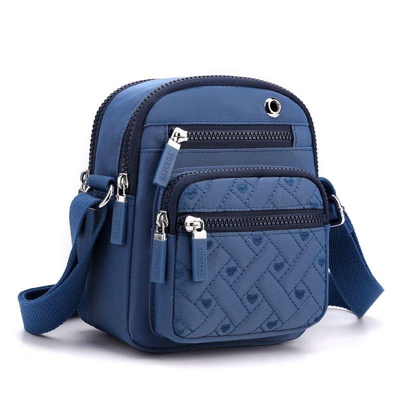 Solid Color Minimalism Crossbody Nylon Canvas Bag 9