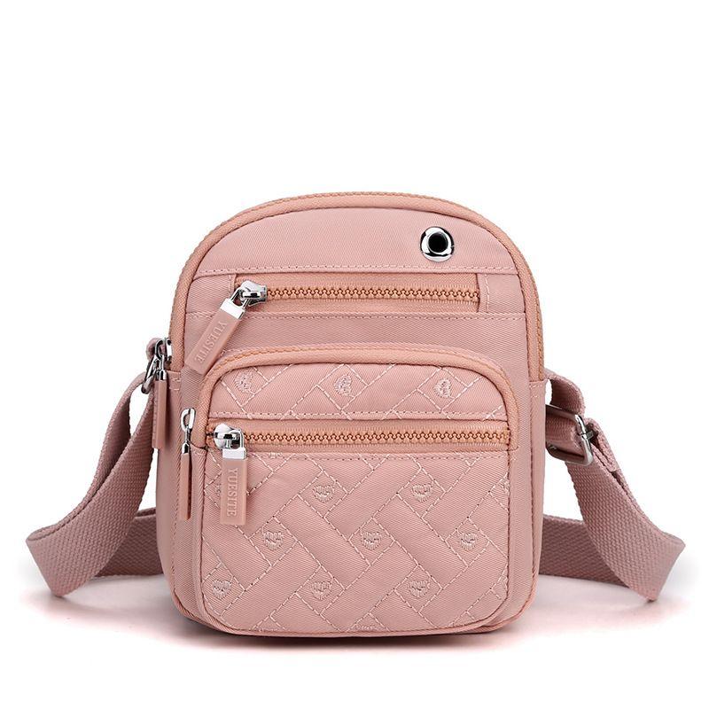 Solid Color Minimalism Crossbody Nylon Canvas Bag 8