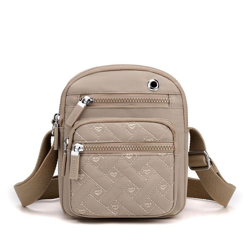 Solid Color Minimalism Crossbody Nylon Canvas Bag 4