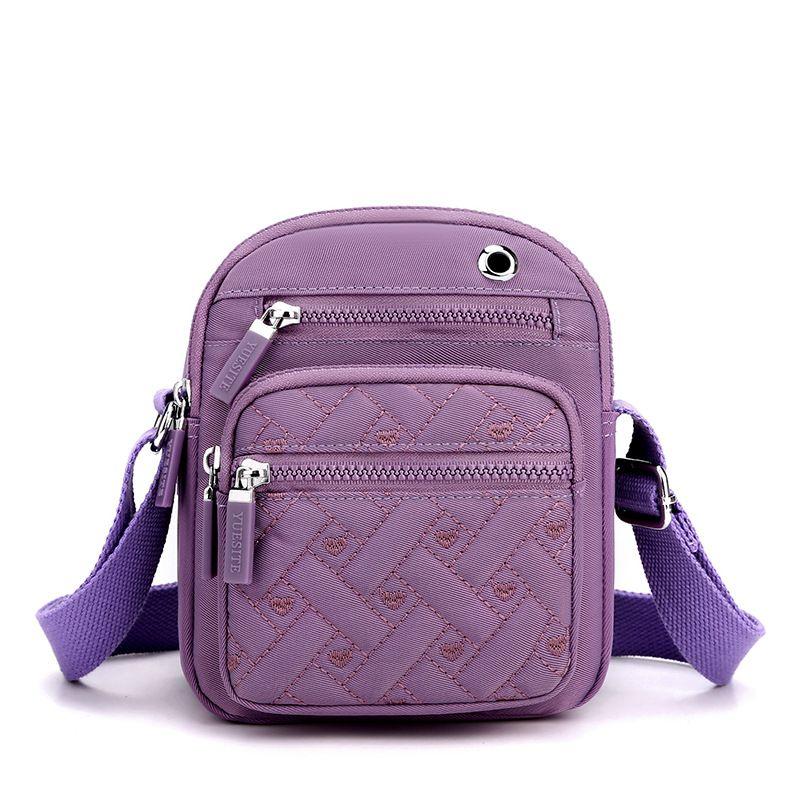 Solid Color Minimalism Crossbody Nylon Canvas Bag 7
