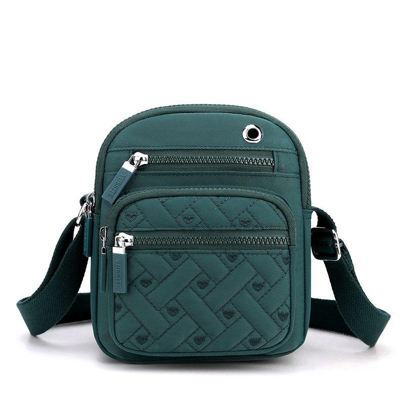 Solid Color Minimalism Crossbody Nylon Canvas Bag 5