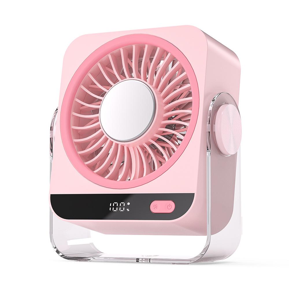 Rechargeable USB Desk Fan With Cooling Function 5 Speeds Quiet Portable Fan With Digital Display For Bedroom Office Travel 13