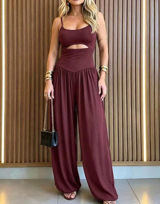 French-style Sweet Womens Waist-cinching Jumpsuit 5