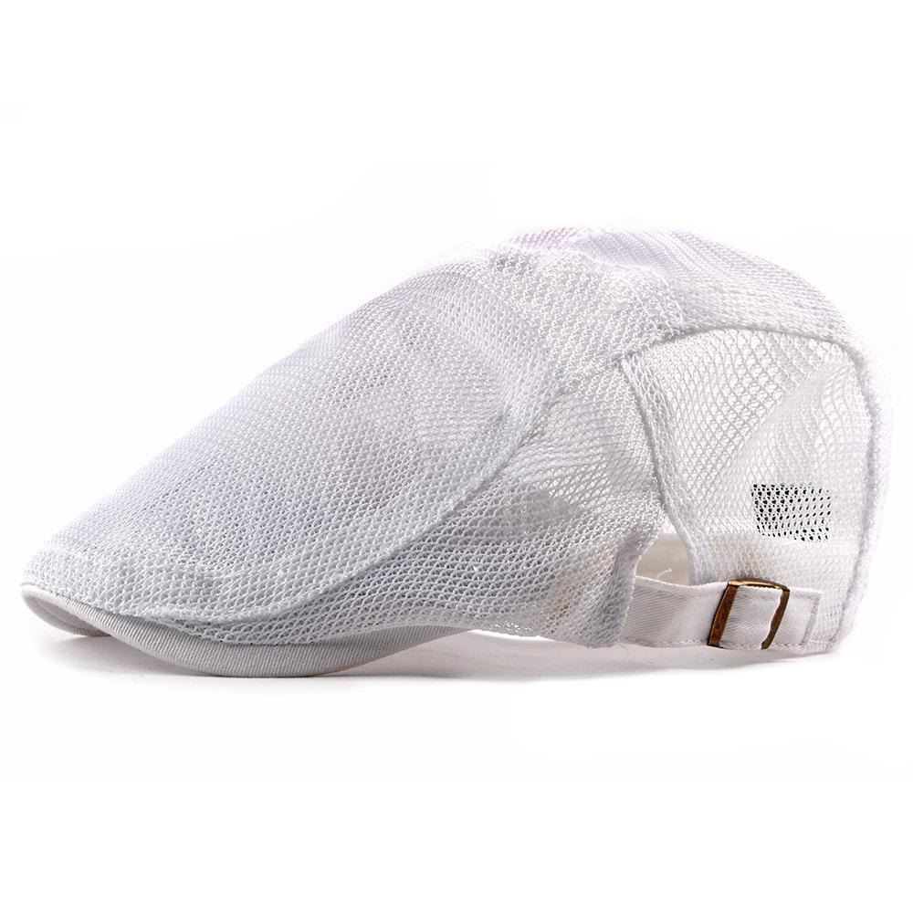 Men's And Women's Identical Single-color Mesh Lightweight And Breathable Adjustable Fashionable Retro Style Forward Hat, Suitable For Daily Commuting, Versatile And Versatile Beret.