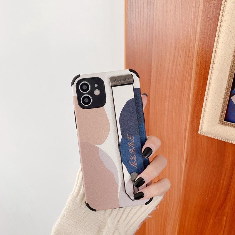 Morandi Color Wrist Band Silicone Phone Case