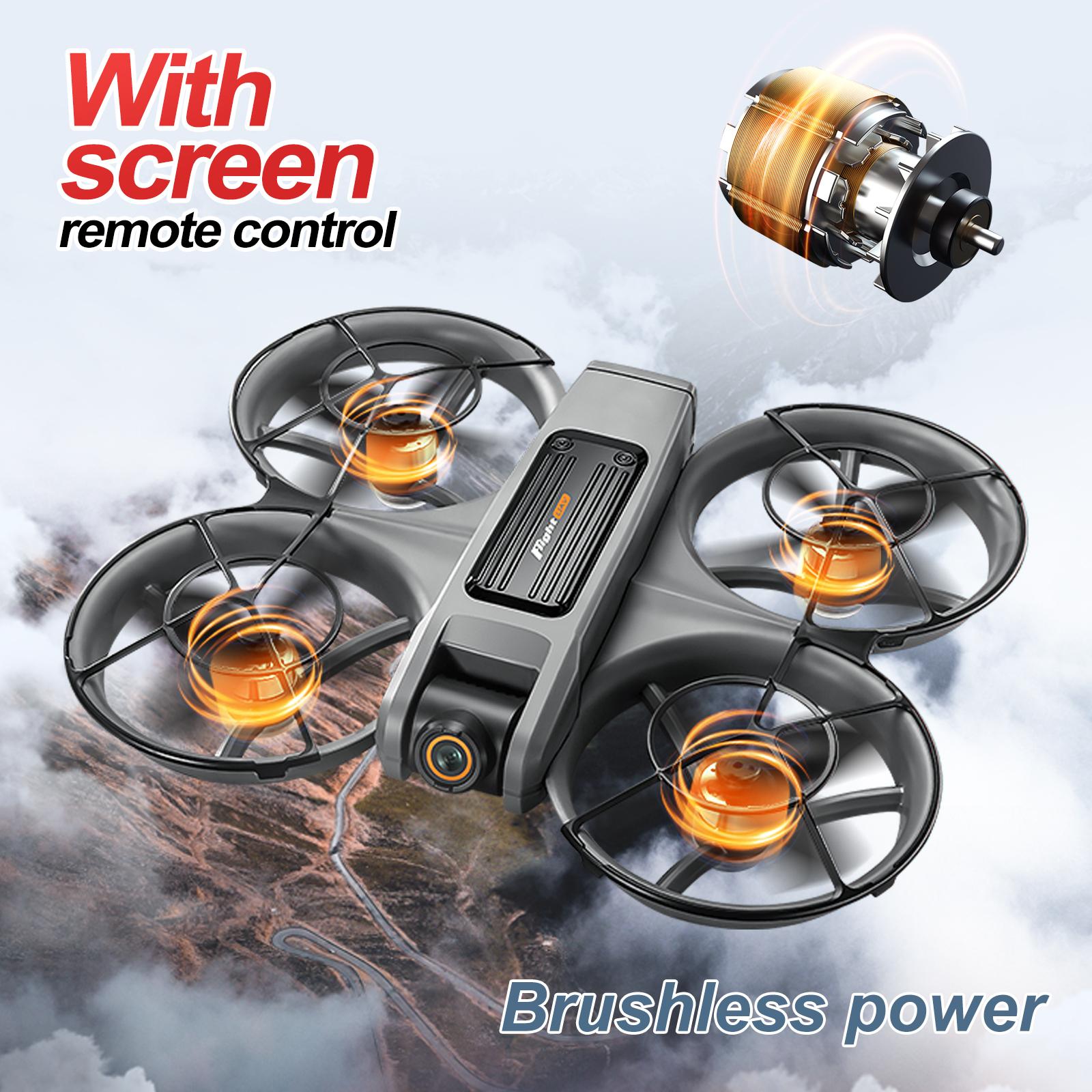 S156 8K Dual Camera Drone With 5.9 Inch HD Screen Remote Controller Brushless Motor Long Battery Life Foldable FPV Quadcopter For Aerial Photography Beginners