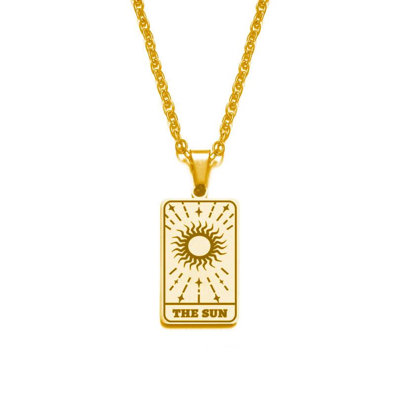 Fashion Tarot Card Artifact Pendant Necklace