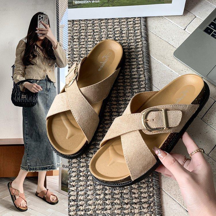Mori-style Gentle Thick-soled Sandals For Women
