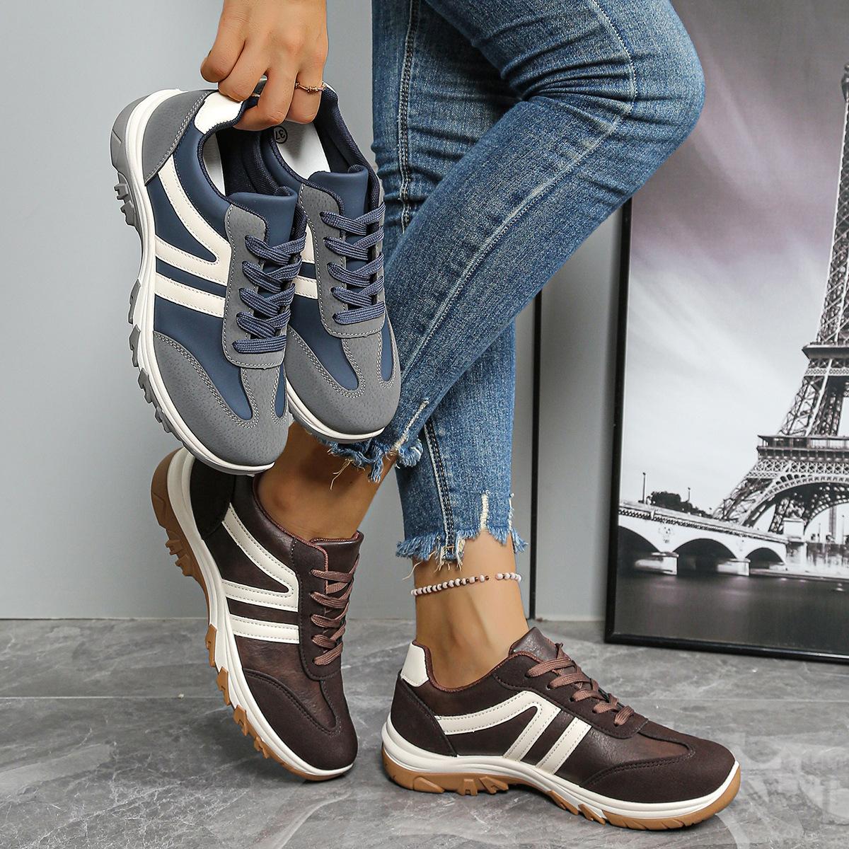 Retro Color-Block All-Match Dr Martens-style Casual Shoes For Women