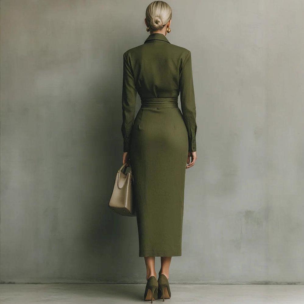 New Slim-fit Long-sleeved Dress For Women
