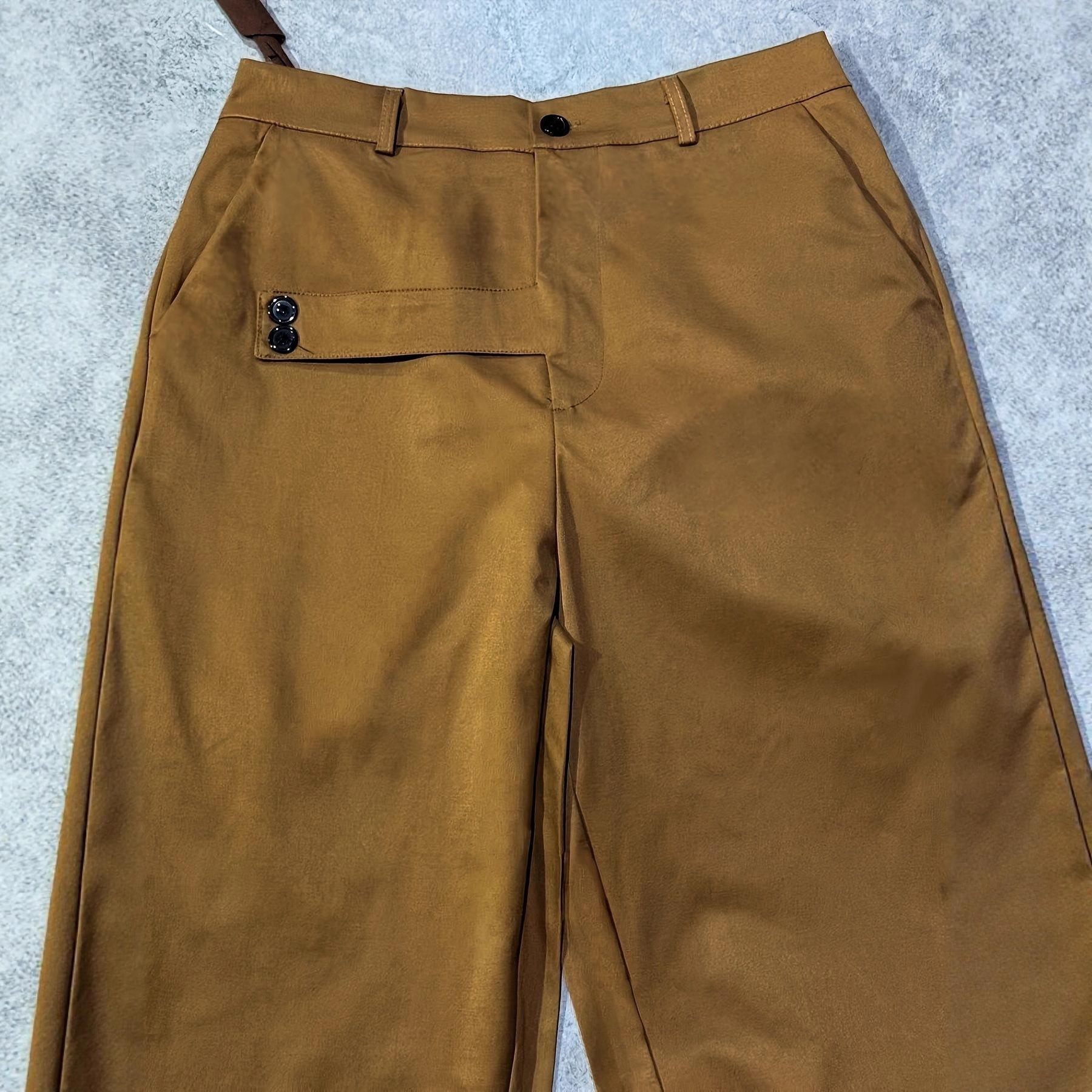 Mens Straight-leg Loose-fit Casual Pants