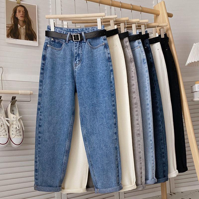 Straight-leg Cropped Slimming Carrot-shaped Dad Jeans For Petite Frames