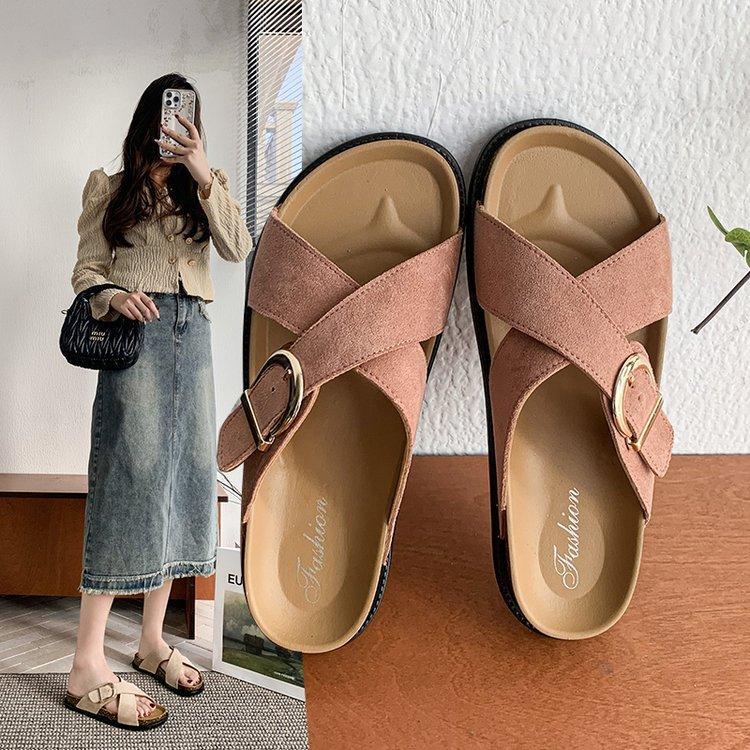 Mori-style Gentle Thick-soled Sandals For Women